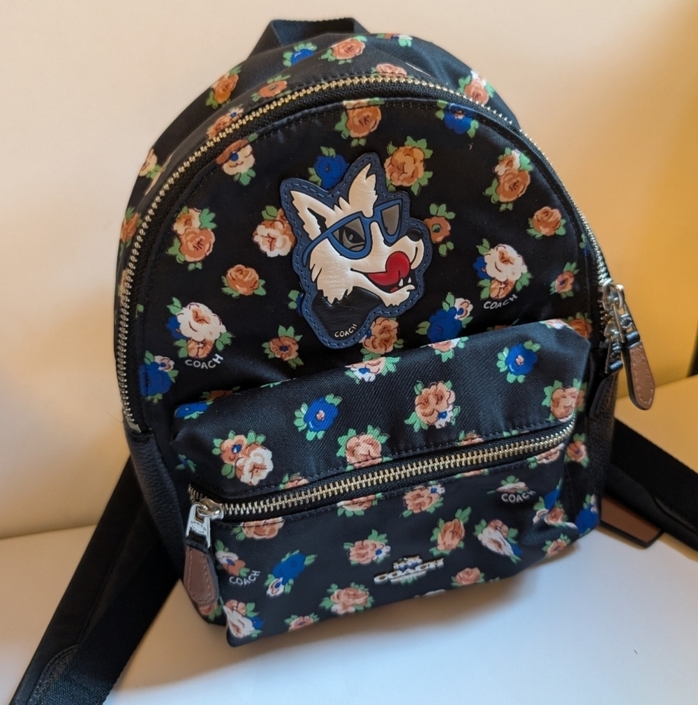 Coach F57636 Mini Charlie Nylon Backpack in EUC